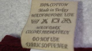 Chortex Windsor BURGUNDY16X30 Egyptian Cotton Hand Towel
