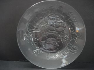 Firna Indonesia Glass Bowl Frosted Clear Roses