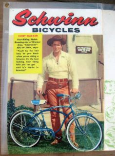 Vintage Schwinn Bicycle Catalog Flyer Poster 1955 Phantom Corvette