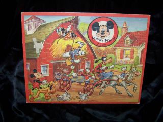 Vintage Walt Disney Puzzle Jaymar Specialty Co Mickey Mouse Club