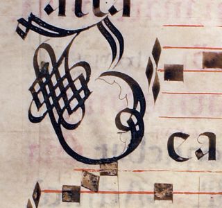  Manuscript Gregorian Chant Leaf C 1550 Feast of St Clement I