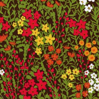 Michael Miller Honey Bee Meadow Floral Cocoa Fabric