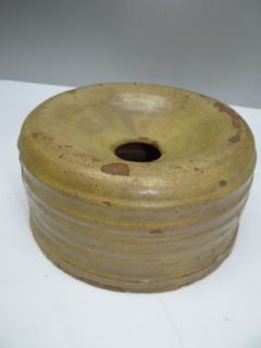 Antique Clay Pottery Glazed Circular Decorative Handmade Spittoon