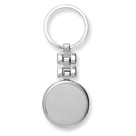 New Polished and Satin Nickel Plated Key Chain Ring