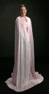 Adult Pink Long Length Princess Hooded Halloween Costumecloak