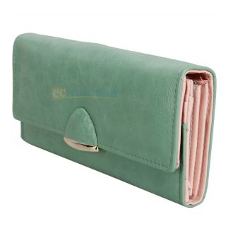  Wallet Purse Lady Long Clutch Handbag Card Coin ID Bag Green #683