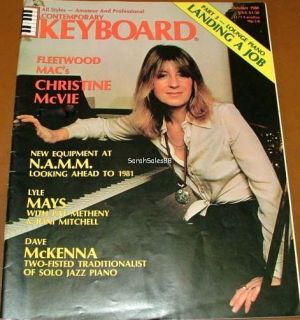 KEYBOARD Magazine 1980 Christine McVie Fleetwwood Mac, Lyle Mays, Dave
