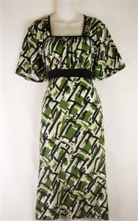 RWW New Plus Size 1x 3X Classy Olive Black Rouched Empire Career