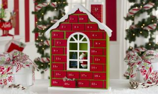 16 Wooden Advent Christmas Calendar House