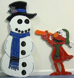 PC Elmo Snowman Christmas Lawn Yard Art Decoration
