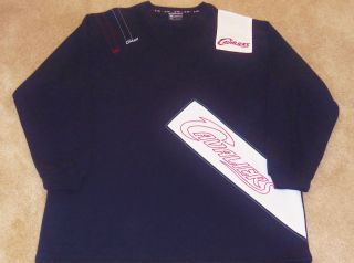 Cleveland Cavs Cavaliers UNK Navy Sweatshirt XXXL 3XL Embroidered Nice