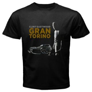 New Grand Torino Clint Eastwood Movie Black T Shirt