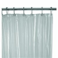 Vinyl Shower Curtain Liner 10ga Heavy Duty Clear 6pk