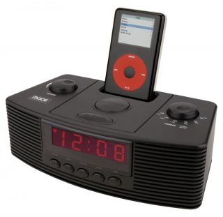 Sylvania SIP202 AM/FM Clock Radio 0.9 Display with iPod Dock