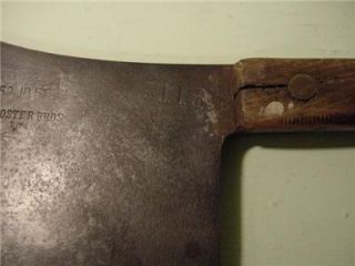 MEAT CLEAVER FOSTER BROS. 8 VINTAGE PRECISION CRACKED HANDLE