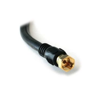 RCA 50 RG 6 Digital Coaxial Cable with Gold Plated F Connectors Black