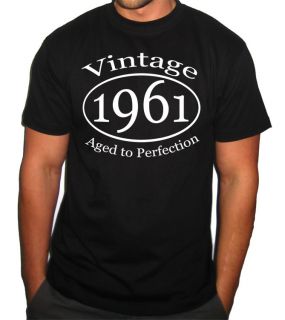 Vintage 1961 Year 50th Birthday Celebration Gift Present T Shirt V61