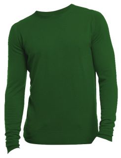 New Mens John Smedley Cleves Pullover Baize Green Merino Wool Made in