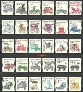 US 1897   2136 Transportation Series Coil Set of 30 Stamps Mint Never