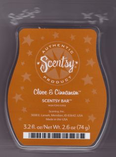 Authentic Scentsy Fragrance Wickless Wax Bar Clove and Cinnamon