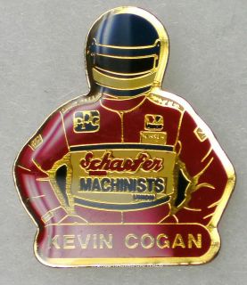 NIP KEVIN COGAN CART/INDIANAPOLIS/INDY 500/F 1 DRIVER HAT PIN MINT IN