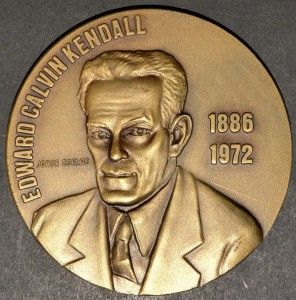 Nobel Prize of Medicine 1950 American Edward C Kendall Bronze Medal 3