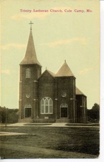 Cole Camp Missouri Trinity Lutheran Church Postcard MO