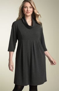 Muse Pleated Cowl Neck Dress (Plus)