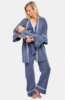 Olian Maternity Anne 4 Piece Sleepwear Set
