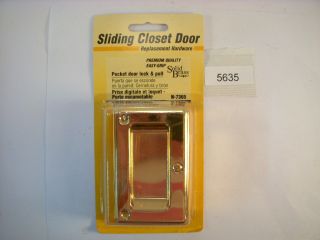 Sliding Closet Door Pocket Door Lock Pull N 7365 Brass