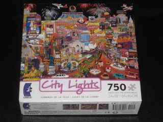 Ceaco City Lights Las Vegas Gold II 750 Piece Jigsaw Puzzle Brand NEW