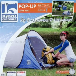 Igloo Pop Up Dome Tent Single Person Cool Riser New 7 4 x 3 5 610263