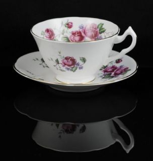 Vintage Collingwoods Bone China Rose 576 Tea Cup Saucer
