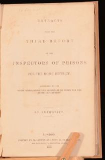 1838 Report from The Inspectors of Prisons Plans First