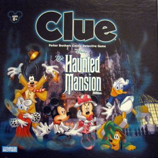 Clue Disney Haunted Mansion Board Game Parker Brothers 2004 Complete