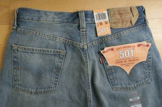 Levis 501 Mens Straight Leg Blue Jeans 30 34 Brand New Slight Seconds