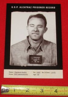 Alcatraz Prison Mug Shot Card Clarence Anglin Escaped Prisoner