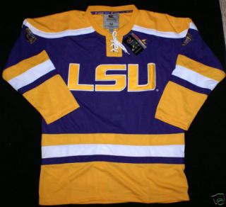 LSU Tigers College Hockey Jersey by Colosseum Large