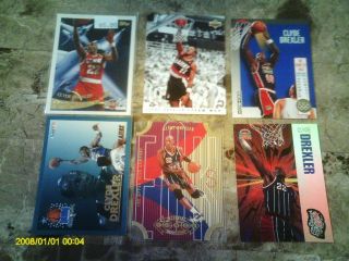 30 Cards All Clyde Drexler All Are Diff Inserts Lots of Value Great