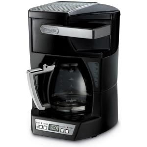delonghi 12 cup programmable coffee maker in black designed in italy