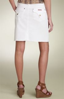 Hudson Jeans Triangle Pocket Stretch Denim Skirt (White)