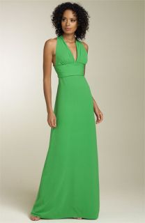 Nicole Miller Silk Gown with Crisscross Straps