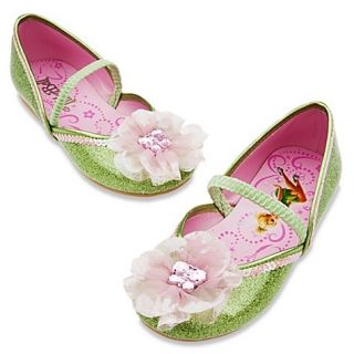 NEW Disney Tinkerbell Fairy Green Costume Slippers Shoes Dress Up