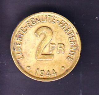  France Coin 2 Fr 1944 Year