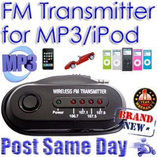 FM Transmitter for iPod Nano Touch Shuffle Classic MP4