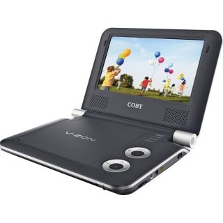 Coby 7 Widescreen TFT Portable DVD CD MP3 Player Li Poly Battery 2 5