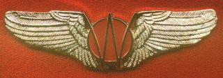 Flying w Willys Emblem Pewter Finish Pilot Wings