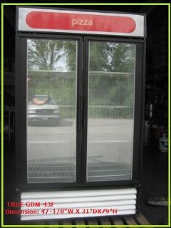 True GDM 43F Glass 2 Door Commercial Freezer