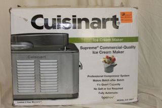 Cuisinart Supreme Commercial Quality Ice Cream Maker ICE 50BC USED