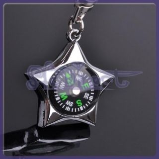 Creative Compass Outdoor Sport Favor Five Pointed Star Pendant Key